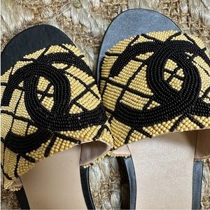 Chanel CC Slides / Sandals Size US7.5 EUR38